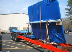 Custom hardtop packaged for shipment