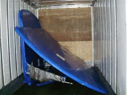 Custom hardtop prepared for shipping