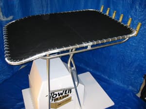Super Trampoline sunshade covering a center-console boat