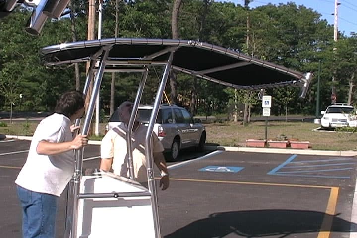 Fishmaster T-Top additional view after the two-man test