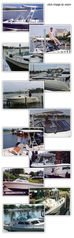 Custom fishing hardtop installation on a walkaround boat