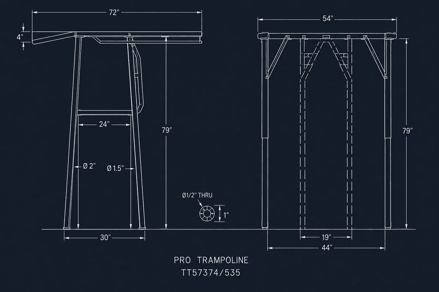 Pro Trampoline engineering schematic