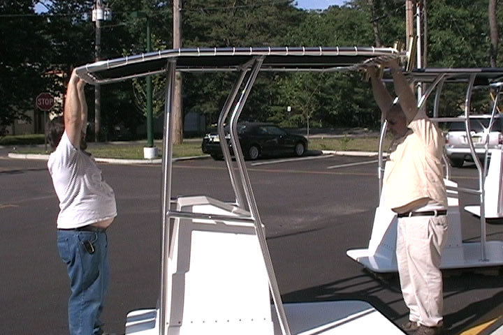 Atlantic Towers Trampoline T-Top before the one-man test
