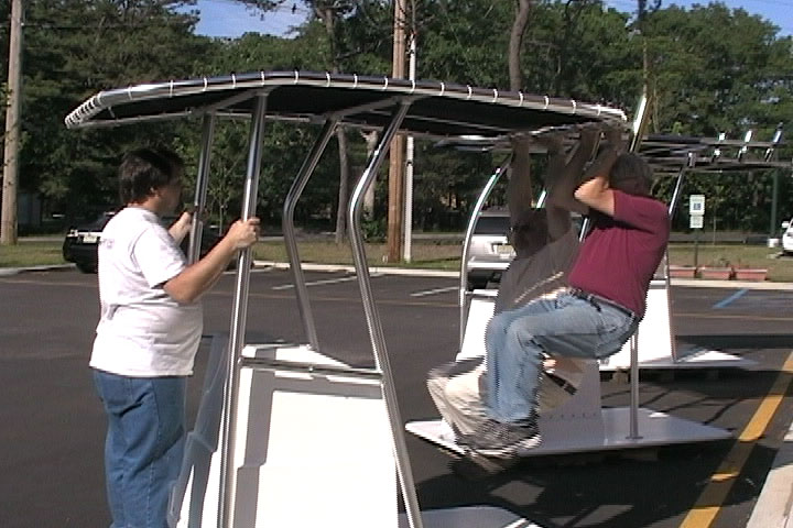 Atlantic Towers Trampoline T-Top during the two-man test