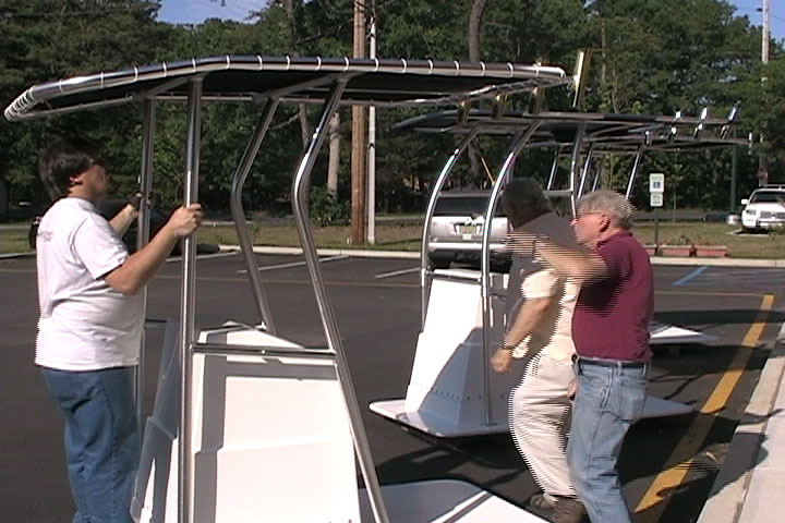 Atlantic Towers Trampoline T-Top after the two-man test
