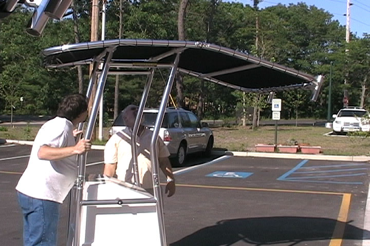 Fishmaster T-Top additional view after the two-man test