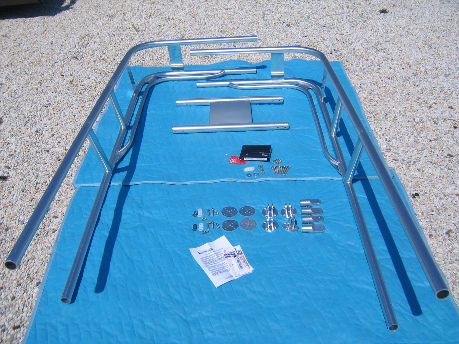 Radar arch package and included installation hardware