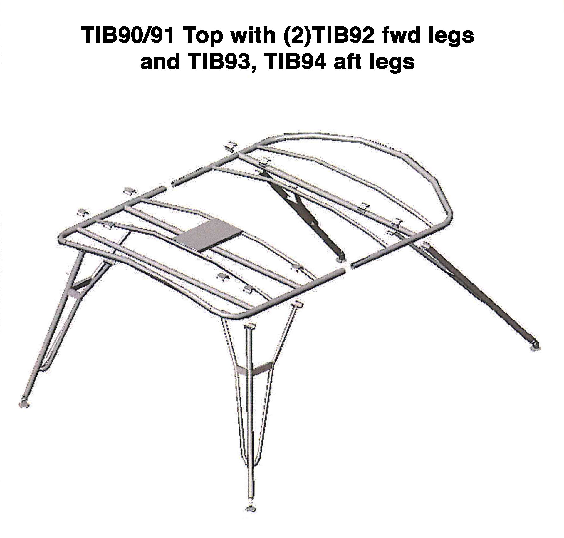 Mediterranean SunTop alternate leg configuration drawing