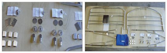 SunTop installation hardware and adjustable leg detail