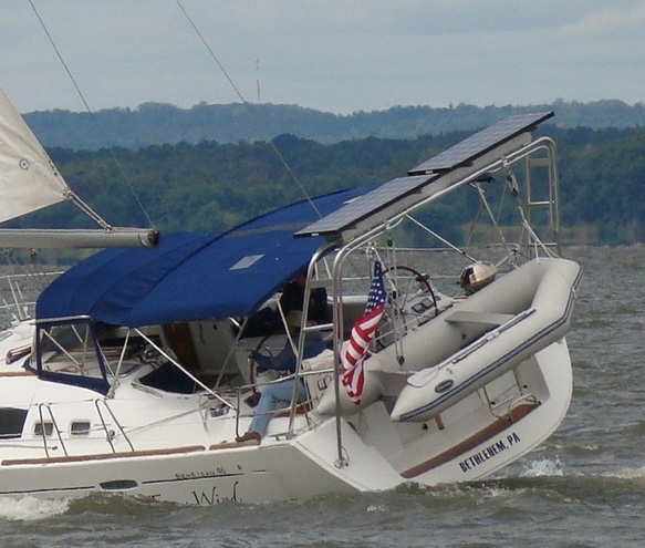 Atlantic Towers® Sail Arch® installed on a sailing vessel